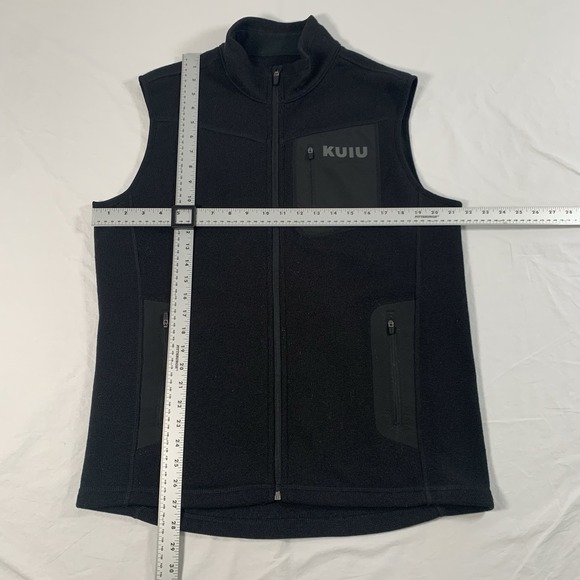 KUIU Base Camp High Loft Fleece Sweater Vest Black Full Zip Mens Sz M Logo - Picture 6 of 9